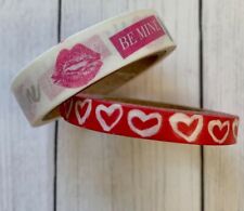 2 Rolls Valentine's Day Washi Tape Papercraft Scrapbook Planner Supply Lip Heart