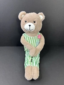 Hanging Teddy Bear w/Overalls Easter Plush Stuffed Animal 16” - Picture 1 of 8