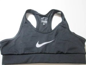 Nike Youth Girl Sport Top Size S Black Wireless Unlined Racerback Pullover Logo - Picture 1 of 6