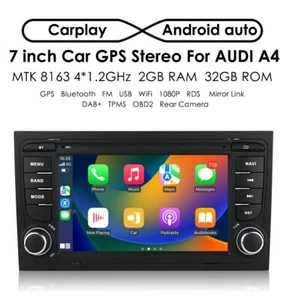 2+32G For Audi A4 B6 B7 RS4 2002-2008 Carplay Android 13 Car Stereo Radio NAV FM - Picture 1 of 20