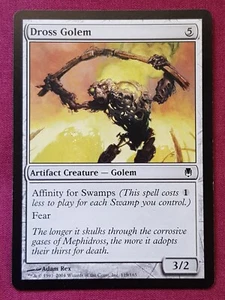 Magic The Gathering DARSKTEEL DROSS GOLEM artifact card MTG - Picture 1 of 2