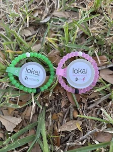 Lokai Bracelets Set Of 2 Pink Green Size XL - Picture 1 of 4