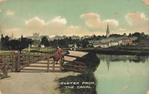 Postcard Exeter Devon from the Canal - Bild 1 von 2