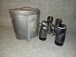 US WWII USN BAUSCH AND LOMB BINOCULARS 7X50 WITH CASE - Picture 1 of 9