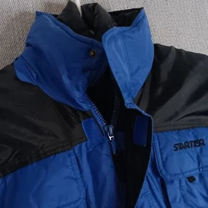 Starter 2 In 1 Snow Boarding/Ski Jacket Puffer Vest Hooded Royal Blue S Oversize - Picture 1 of 16