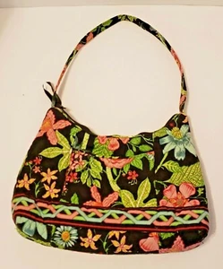 Vera Bradley Small Shoulder Bag Purse Molly Retired Botanica Pattern Pink Green  - Picture 1 of 6