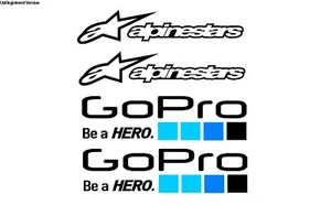 Custom Alpinestars and GoPro stickers 600mm approx - Picture 1 of 5