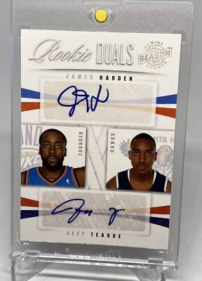 JAMES HARDEN ROOKIE AUTO RC SP /99 JEFF TEAGUE AUTOGRAPH SEASON UPDATE - Image 1 of 4