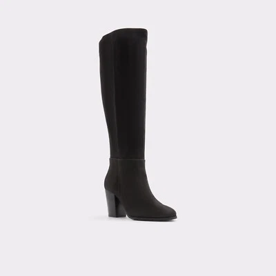 Botas ALDO para mujer Belide tacón alto hasta la rodilla negras nobuk EE. UU. 6,5/ EUR 37/ UK 4 Foto 1 de 4