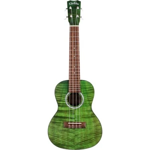 Cordoba 15CFM Flamed Mahogany Concert Ukulele Jade Green - Picture 1 of 6