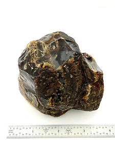 Muestra cruda de ámbar rojo indonesio natural - 193,0 g (6,8 oz) - Imagen 1 de 2