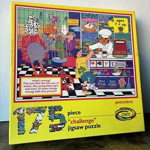 Rare 1990 Ceaco 175 Piece “Challenge” Puzzle - Petcetera - 1 Piece Missing - Picture 1 of 9