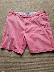 PETER MILLAR 100% Pima Cotton FACTORY FADED RED SHORTS SIZE 40 $110 - Picture 1 of 7