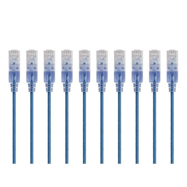 Monoprice 1FT 24AWG Cat5e 350MHz UTP Ethernet Bare Copper Network Cable 10 Pack - Image 1 of 4