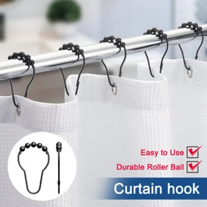 Ganci Tenda Doccia Anelli Appendiabiti Decorativi Acciaio Antiruggine Gancio Bagno - Foto 1 di 17
