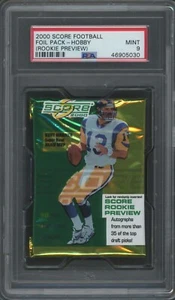 2000 Score Football "Hobby" Sealed Foil Pack - PSA 9 - MINT - Tom Brady Rookie ? - Picture 1 of 2