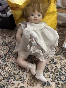 JESSICA Vintage 1989 HAMILTON COLLECTION Porcelain DOLL Head Is Damage On Back - Picture 1 of 7
