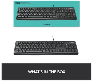 Logitech K120 Wired Keyboard for Windows, USB Plug-and-Play, Full-Size - Picture 1 of 3