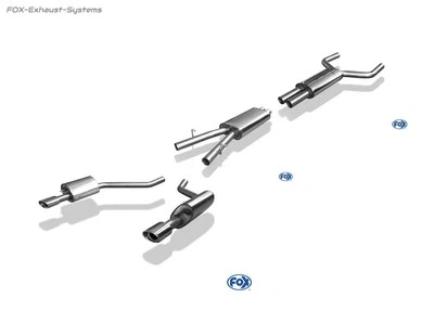 Sistema de escape dúplex de rendimiento inoxidable Jaguar XJ X350 año 03-09 por 115x85 Foto 1 de 4