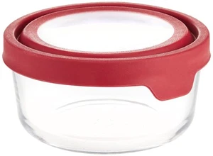 TrueSeal Glass Food Storage Container with Airtight Lid, Cherry, 4 Cup - Picture 1 of 2