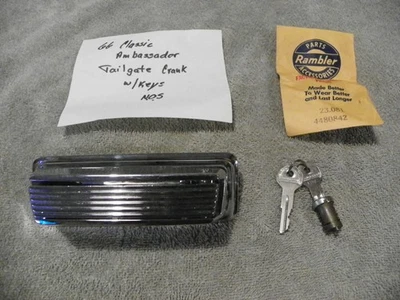 AMC Rambler Classic Ambassador 1966 новые из старых запасов рукоятка окна задней двери с ключами - Изображение 1 из 4