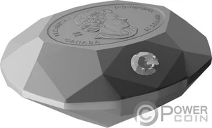 Moneta argento Forevermark Black Label Oval Diamond a forma di 3D 50$ Canada 2023 - Foto 1 di 4