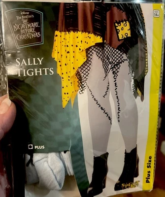 Nightmare Before Christmas Sally Tights Plus Size Spirit Halloween Costume New - Image 1 of 3