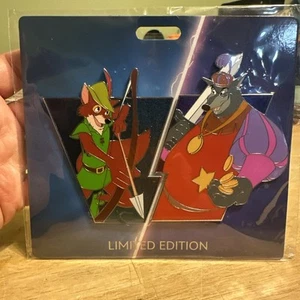 Disney WDI D23: Heroes vs Villains Pin - Robin Hood & Sheriff LE 400 - Bild 1 von 5