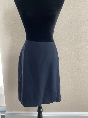 Новый с Ярлыками женская миниатюрный изысканный темно-синий твердый повседневный бизнес юбка в размере 14 - Изображение 1 из 4