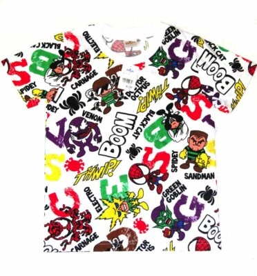 Marvel Universal studio Japan Kawaii Super Hero front & back Print kids Boys  - Image 1 of 2