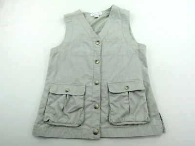 Norm Thompson Vest Mens Size Small Tan Beige Pockets Button Down Outdoor - Image 1 of 4