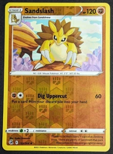 Sandslash Reverse Holo Printing Error NM 132/264 Fusion Strike Pokemon Card - Picture 1 of 2