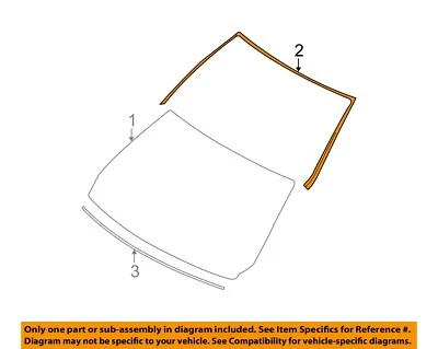 BMW OEM 07-13 328i xDrive Parabrisas Vidrio-Revelar Moldura 51317119711 Foto 1 de 2
