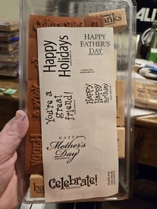Stampin Up All Year Cheer II (2) Retired Happy Mother’s Father’s Day Holidays - Picture 1 of 1