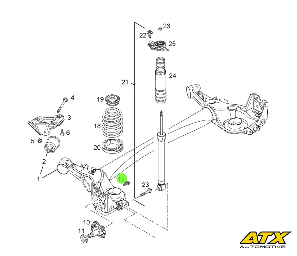 Rear Stub Axle Mounting Bolts fits Vauxhall Corsa D - Image 1 of 1