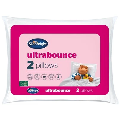 Silentnight Luxury Ultrabounce 2 Pack Pillows Bouncy Soft Hotel Medium Support