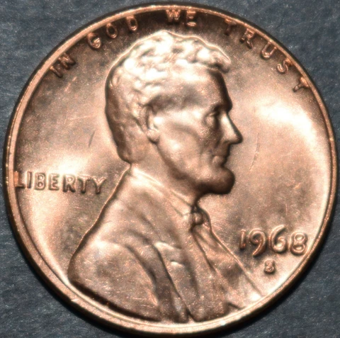 1968 S Lincoln Memorial Penny ***GEM*** Brilliant Uncirculated (BU) Cover