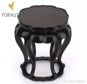 Ebony Wood Legged Display Stand BonsaiCollectibles Vase Flower Pot Rack Base - Picture 1 of 4