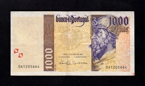 F.C. PORTUGAL , 1000 ESCUDOS 1996 , B/C ( FINE ) , P.188a . - Picture 1 of 2