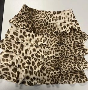 TALBOTS Minirock Animal Print leicht bequem Polyester Lagenlook Gr. 2 Petite - Bild 1 von 7