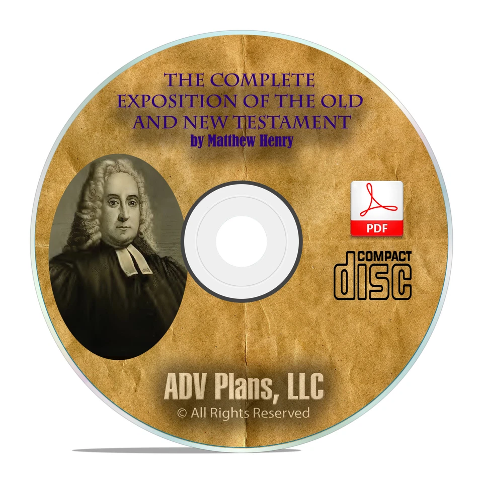 Exposition on The Old and New Testament by Matthew Henry, Christian Bible CD F05 Foto 1 de 1