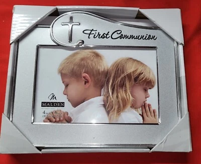 Marco de fotos Malden Confirmation 4 x 6 metal y vidrio conmemorar religioso NUEVO Foto 1 de 4