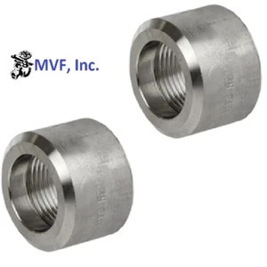 1/2" 3000 (3M) NPT Half Coupling 304 Stainless Pipe Bung (2-Pack) SS090421304x2 - Picture 1 of 5