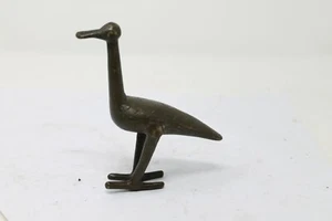 Antique Original Bronze Tribal Folk Peacock Decorative Figurine Statue NH6296 - Picture 1 of 12