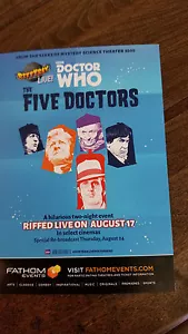 2017 SDCC COMIC CON BBC DOCTOR WHO 5 DOTTORI MISTERO SCIENZA TEATRO SCHEDA PROMO - Foto 1 di 1
