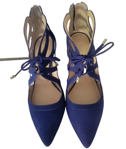 Vince Camuto Costal Blue Phoenix Wildleder Peeptoe Booties Absätze 9M - Bild 1 von 6