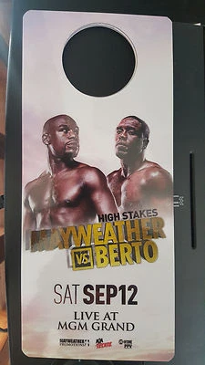 Mayweather Berto, Do Not Disturb Sign From MGM Fight weekend 9-12-15 *RARE* - Image 1 of 2