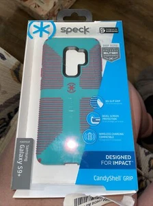 Speck Samsung Galaxy S9+ Candy shell Grip Case Caribbean Blue/Bubblegum Pink - Picture 1 of 2