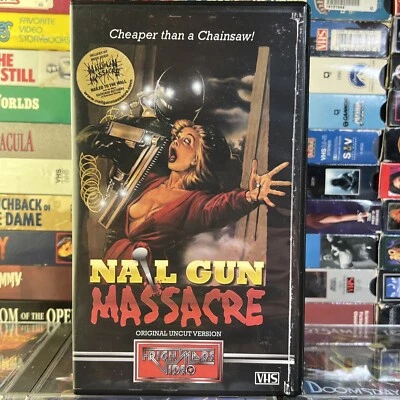Nail Gun Massacre  1985 VHS Slasher Gore Horror Video Ltd 233 of 1000 Red Tape - Image 1 of 4