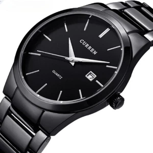 Herrenuhr Slim Stahlband Wasserdicht Armbanduhr für Männer Quarz Business Uhren - Bild 1 von 16